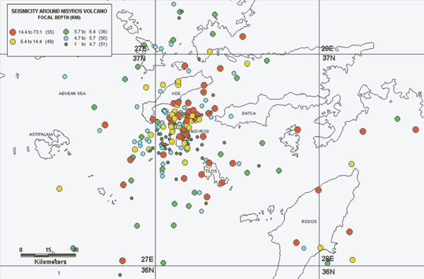 Focal depth km micro hypocentres M 1 3.9 2000 2001. 55 total number of event